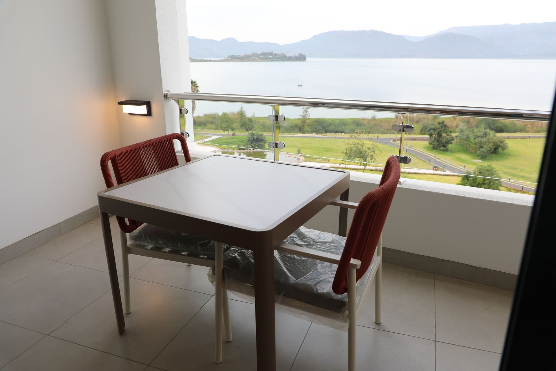 Private lake-view balcony of the Deluxe Lake Room